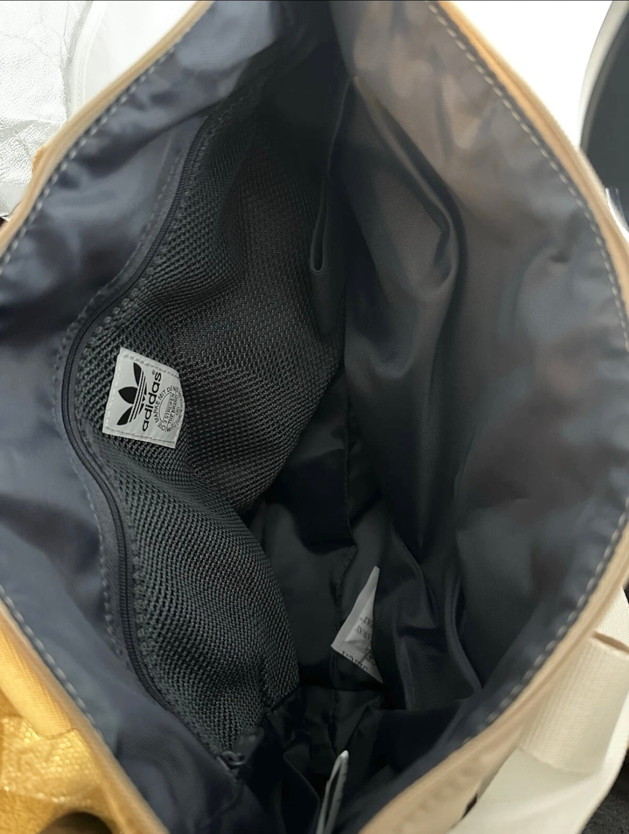 adidas Originals Puffer Shopper Tote Bag – Beige Logo