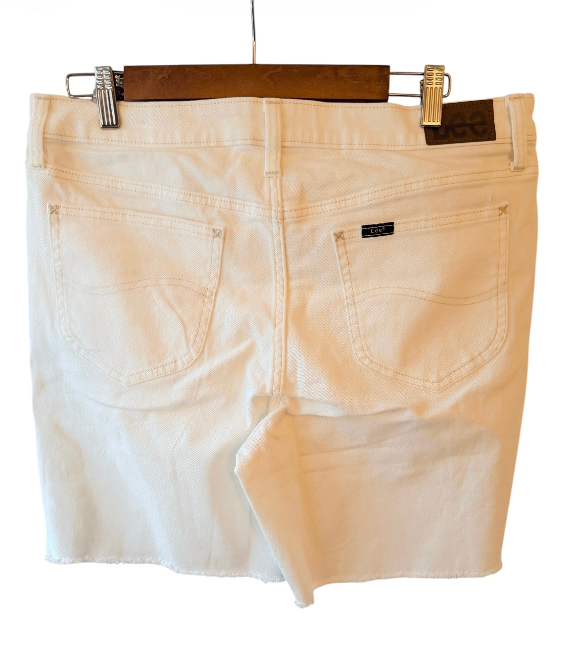 Lee® Women's Denim Side Slit Shorts with Frayed Hem