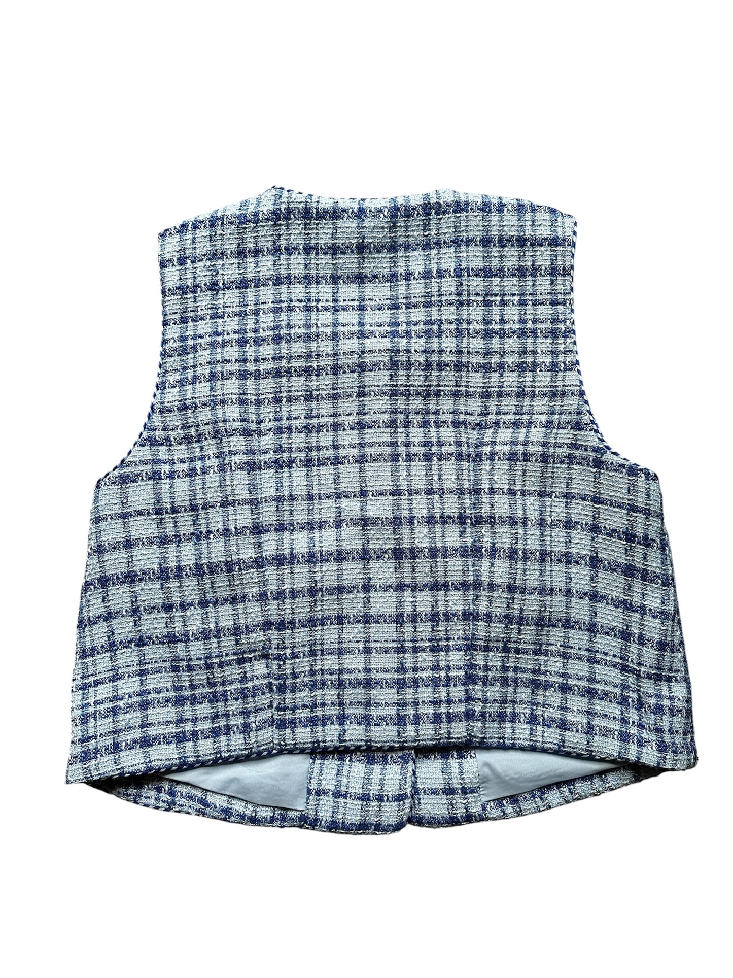 Free Assembly Women's Tweed Mini Skirt and Sleeveless Front Tweed Shell Top Set