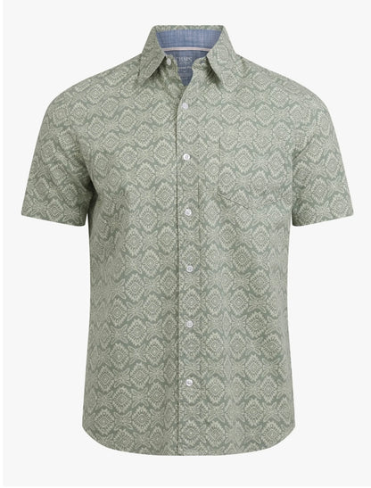 Chaps Men’s Short Sleeve Chambray Woven Shirt, M
