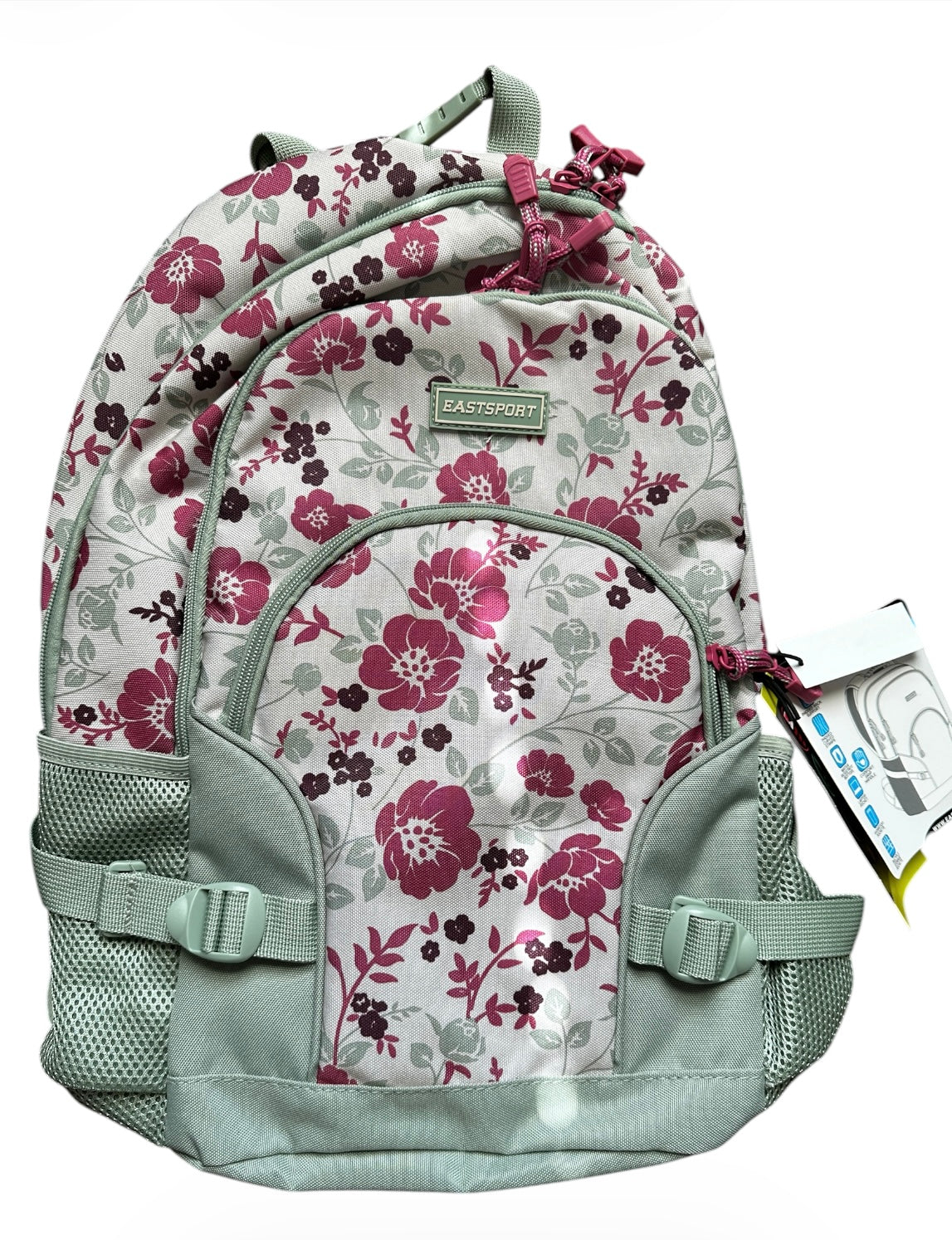 The Eastsport Dynamic Athleisure Backpack, Cheerful Flowers