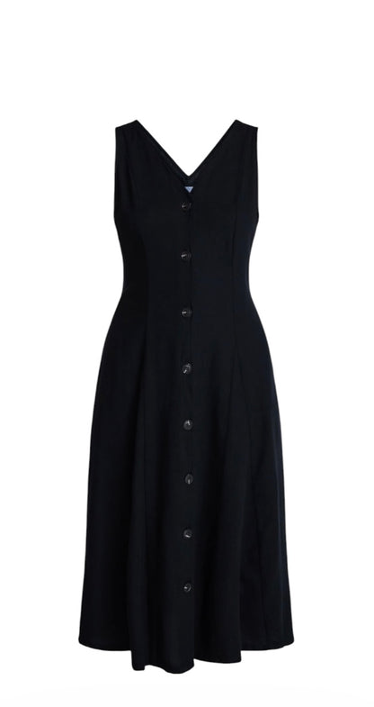 Women’s Sleeveless Button Down Midi Dress from Time and Tru