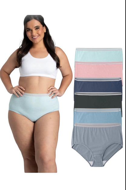 Fit for Me Women's Plus Cotton Blend Brief Panties from Fruit of the Loom