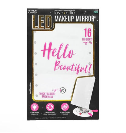 Onyx Professional Love Ellie “Amelia” LED Vanity Makeup Mirror – White