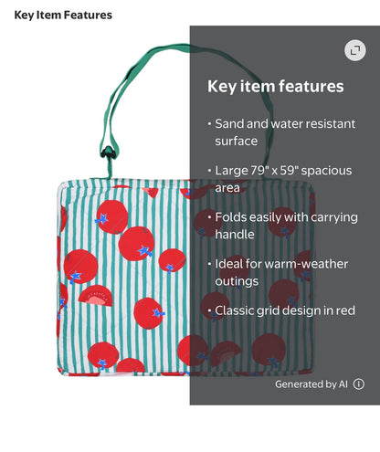 Mainstays Outdoor Blanket 59inx79in