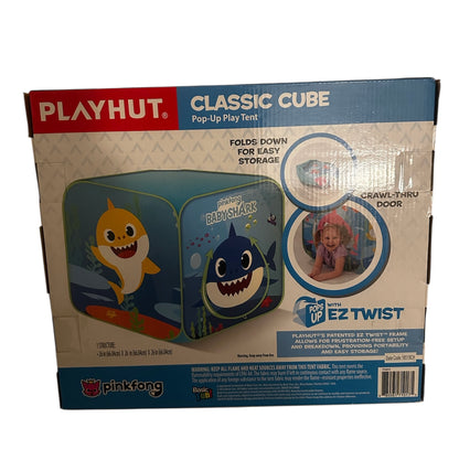 Playhut Pinkfong Baby Shark Classic Cube Pop‑Up Play Tent – Ages 3+