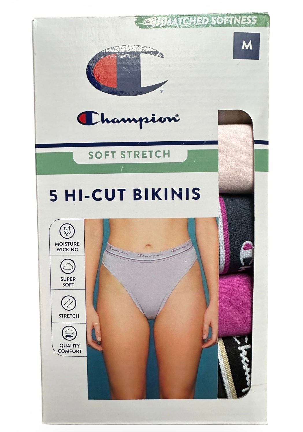 The Champion Women’s High Cut Bikini Underwear 5 Pack