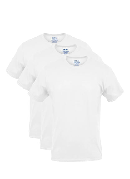 Gildan Men's Cotton Stretch Crew Neck Tee with Short Sleeves, 3-Pack