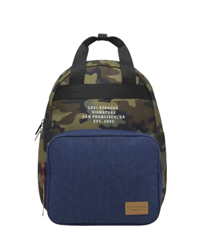 Levi’s Strauss Signature 17” Mens Fashion Backpack, Camo/Denim