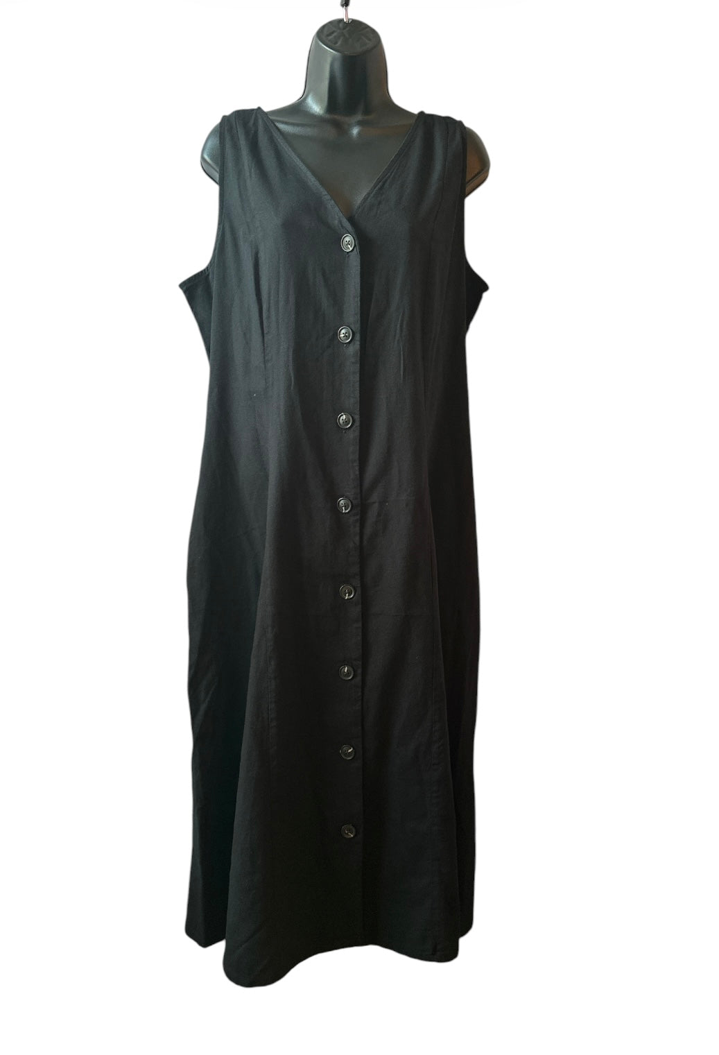 Women’s Sleeveless Button Down Midi Dress from Time and Tru