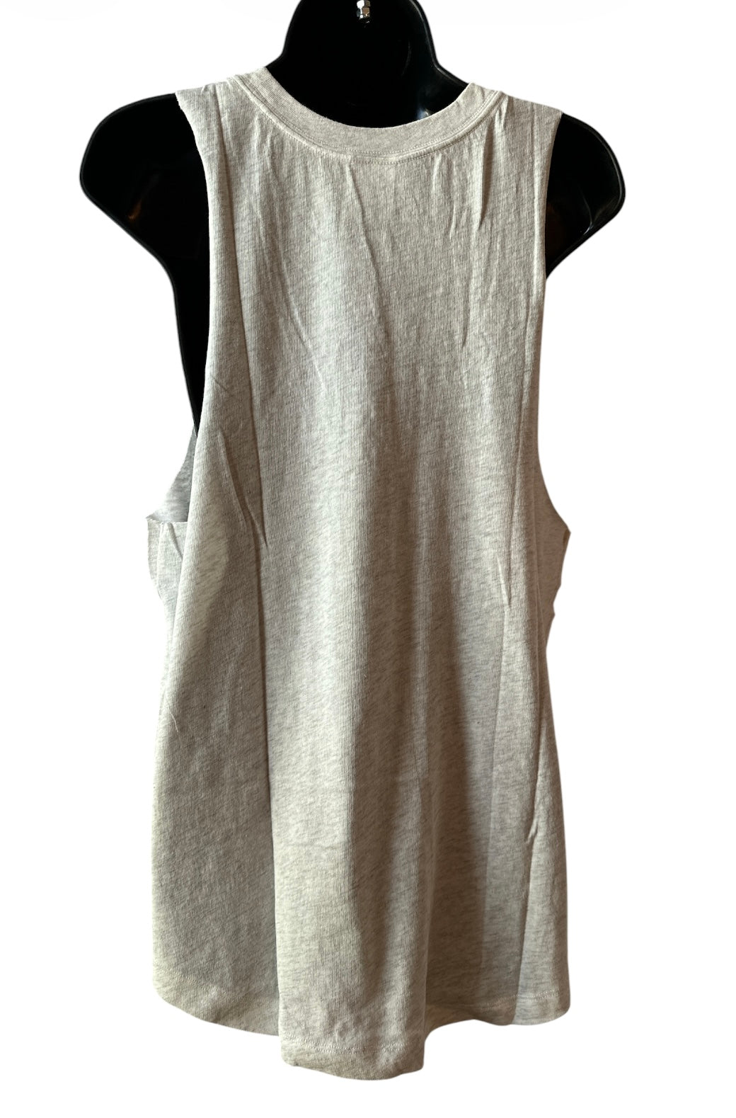 PINK Sequin Logo Tank Dress in Light Heather Gray with Copper Accents