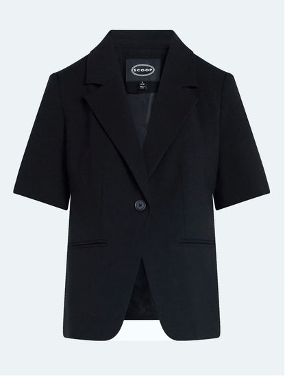 Scoop Women's and Women's Plus Short Sleeve Boxy Blazer