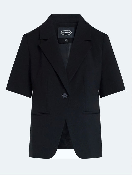 Scoop Women's and Women's Plus Short Sleeve Boxy Blazer
