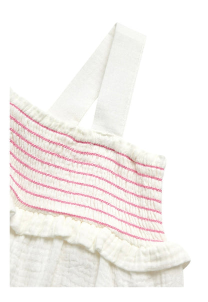 Jessica Simpson Baby Girls’ Smocked Romper with Sunhat