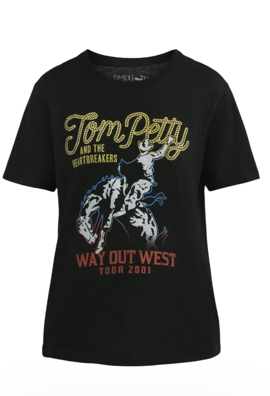 Women's Tom Petty Way Out West Graphic Tee from Time and Tru
