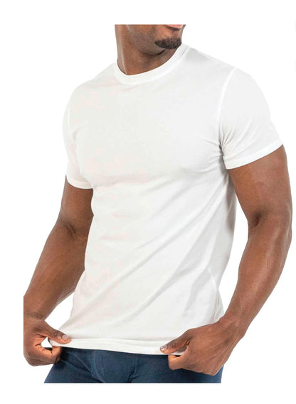 Gildan Men's Cotton Stretch Crew Neck Tee with Short Sleeves, 3-Pack