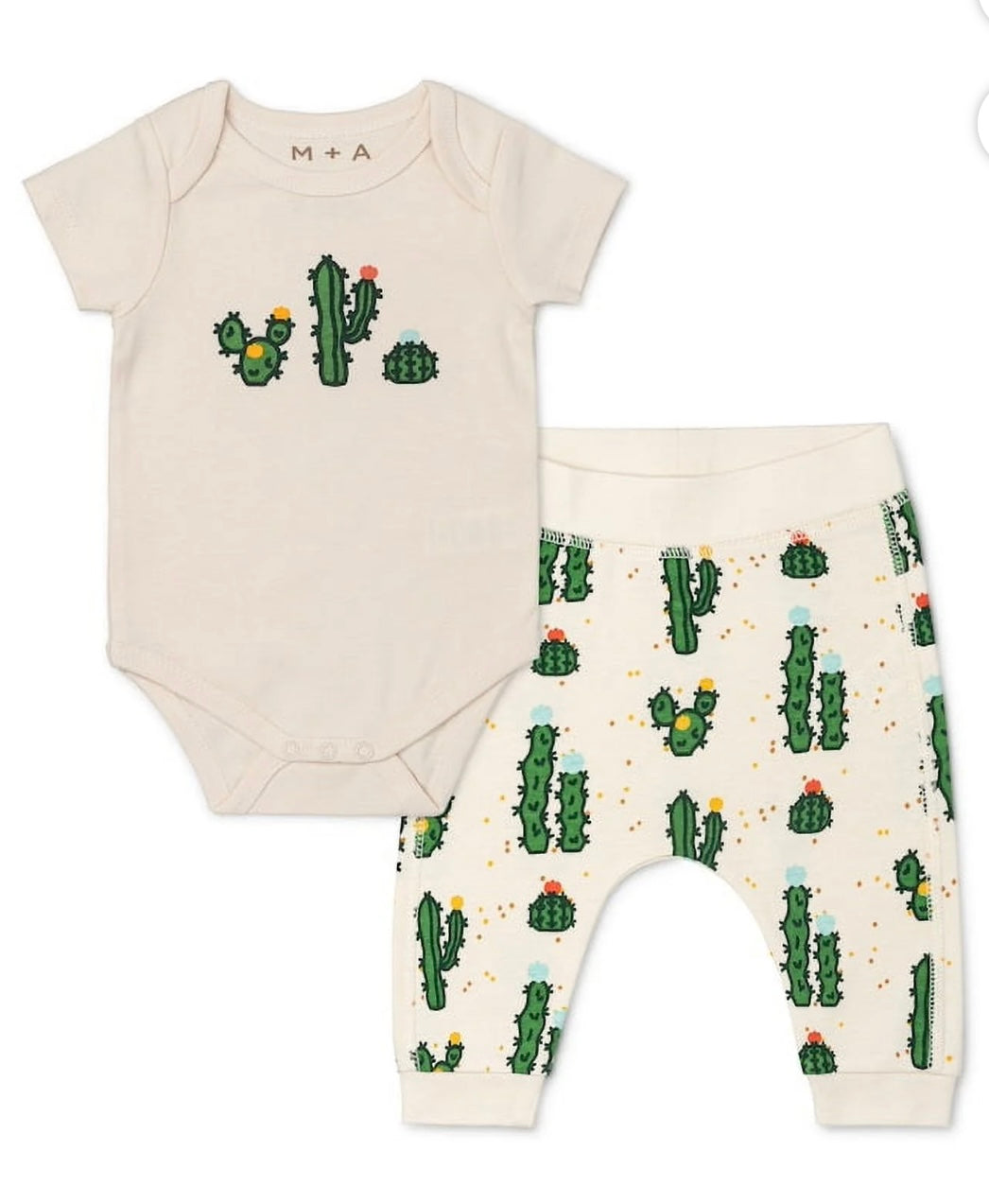 M+A by Monica + Andy Organic Cotton Bodysuit + Groove Pant Set – Gender Neutral