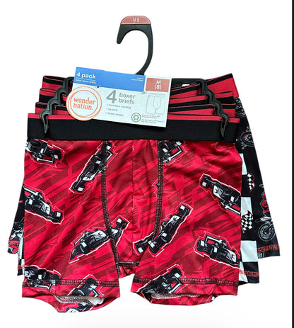 Wonder Nation Boys Boxer Briefs, 4 pack