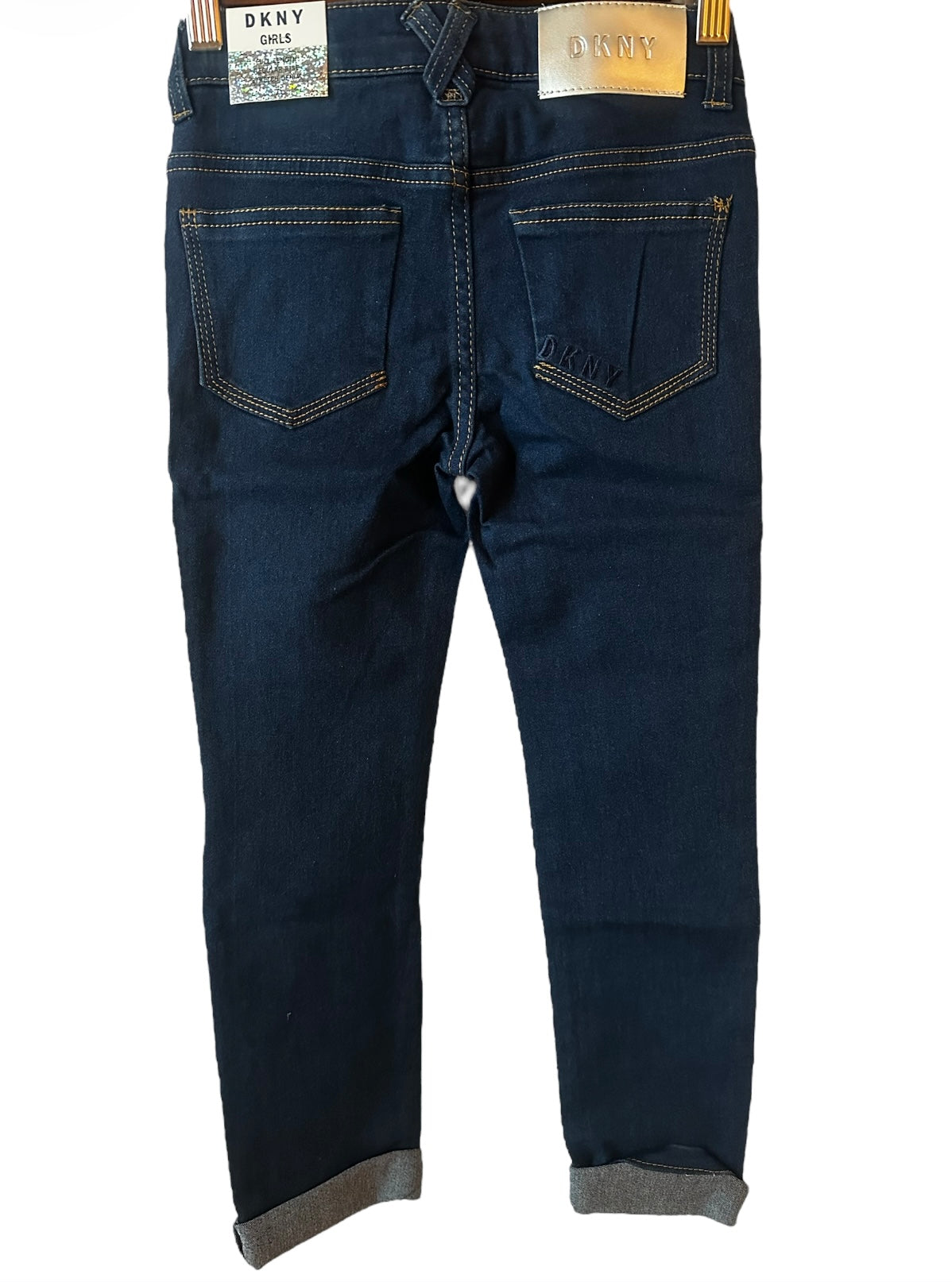 DKNY Girls Full-Length Stretch Denim Jeans – Regular Rise