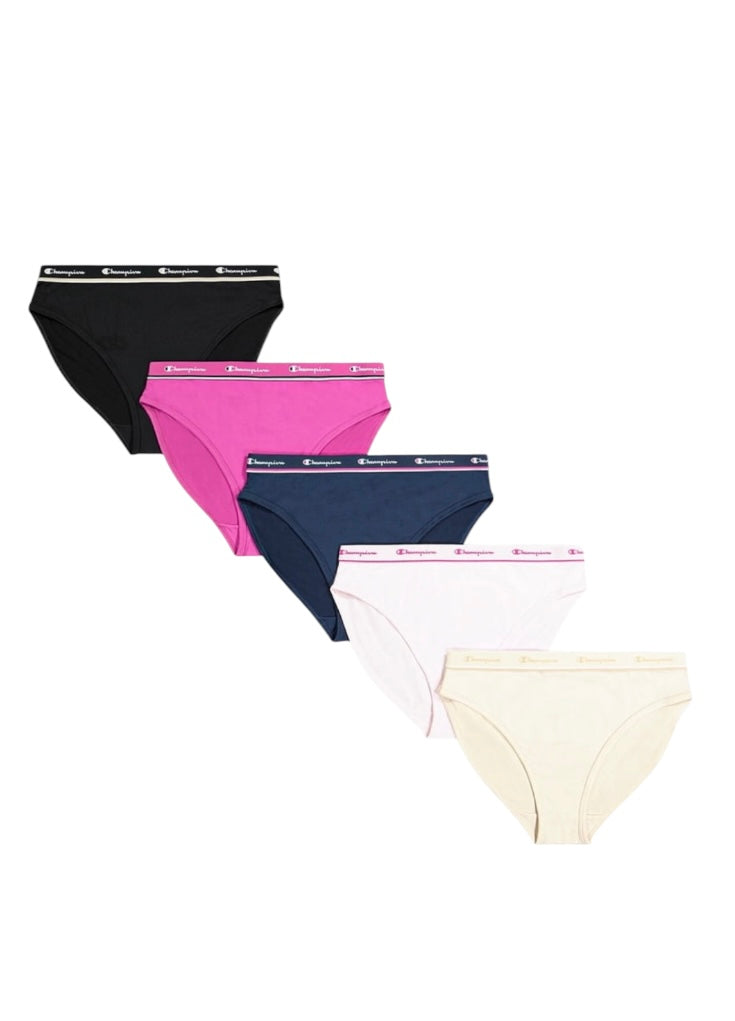 The Champion Women’s High Cut Bikini Underwear 5 Pack