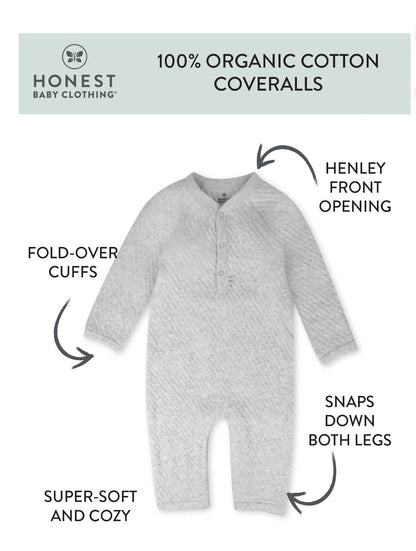 Honest Baby Organic Cotton Matelassé Coverall – Gender Neutral