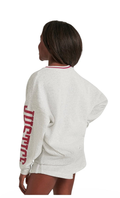 Justice Girls Varsity V-neck Sweatshirt