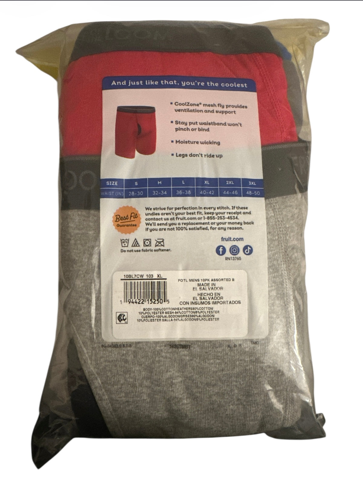Fruit of the Loom Men’s EverSoft CoolZone Fly Boxer Briefs