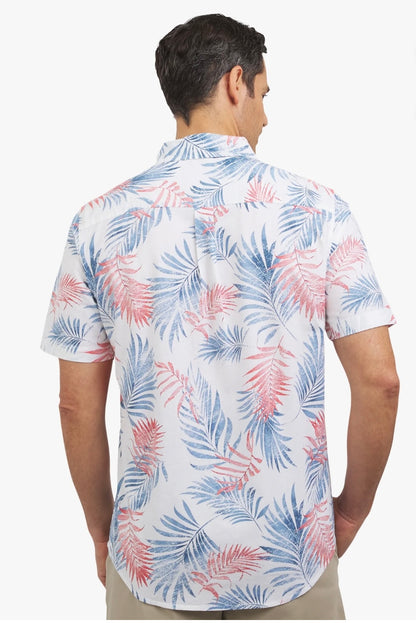 Chaps Men’s Linen-Blend Printed Woven Shirt