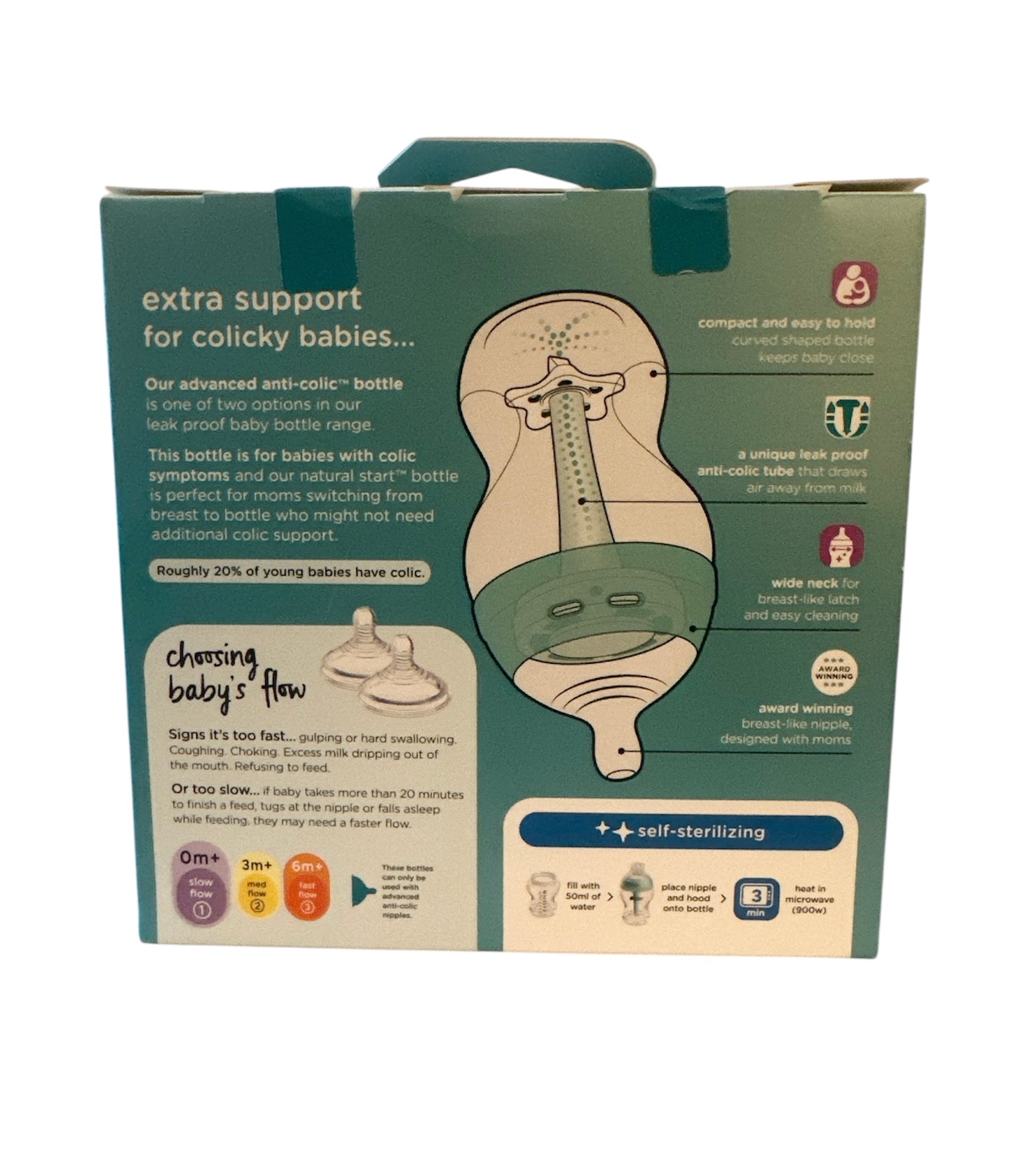 Tommee Tippee Advanced Anti‑Colic Baby Bottle – 9 oz