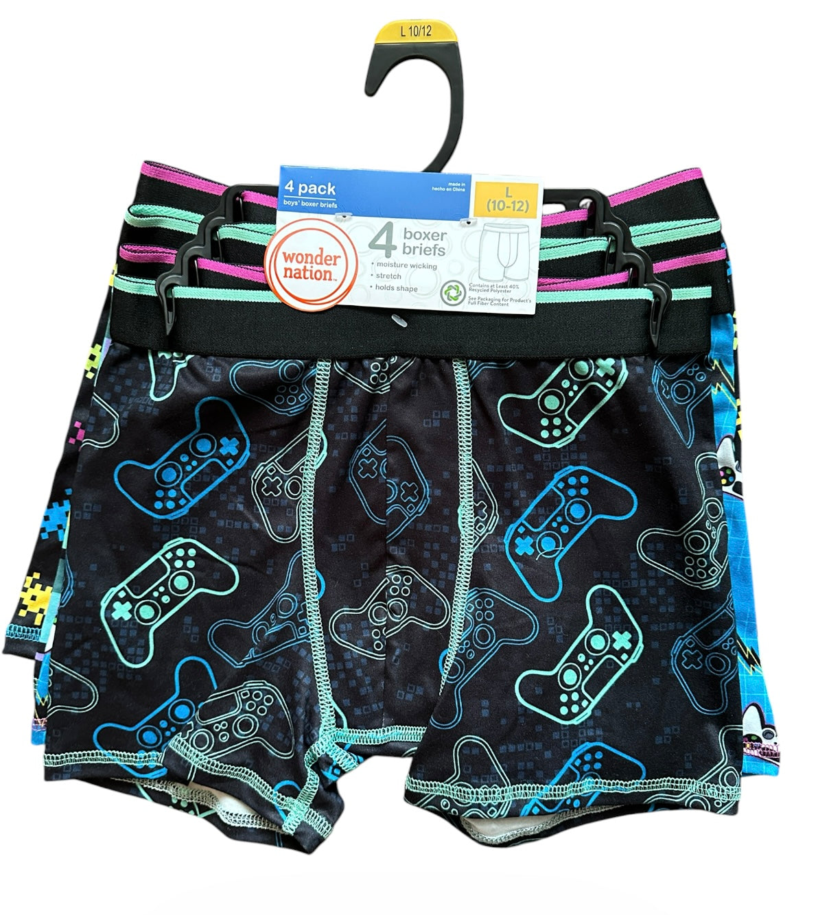 Wonder Nation Boys Boxer Briefs, 4 pack