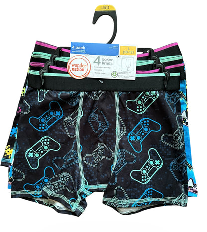 Wonder Nation Boys Boxer Briefs, 4 pack