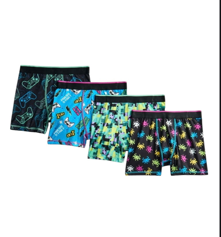 Wonder Nation Boys Boxer Briefs, 4 pack