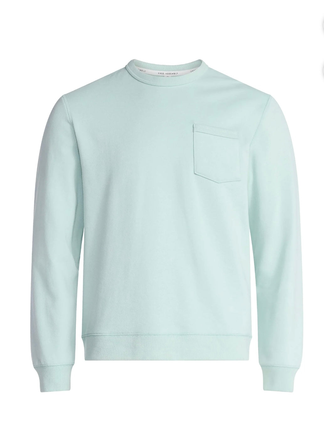Free Assembly Men's Fleece Crewneck Sweatshirt with Long Sleeves