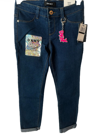 DKNY Girls Full-Length Stretch Denim Jeans – Regular Rise