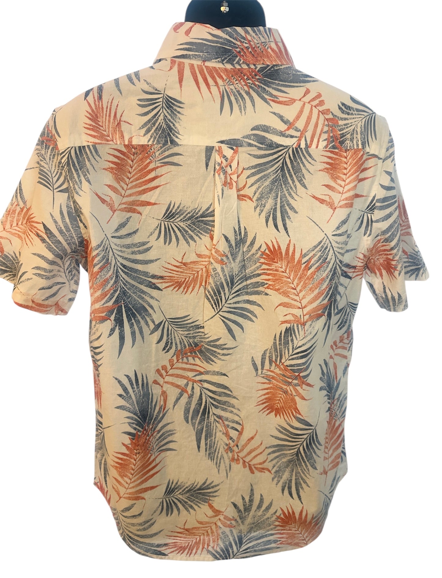 Chaps Men’s Linen-Blend Printed Woven Shirt