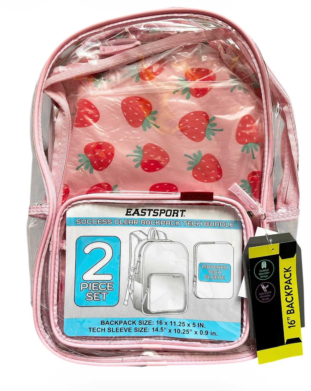 The Eastsport Success Clear Backpack Bundle w/ Laptop Case