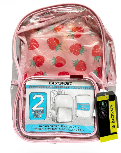 The Eastsport Success Clear Backpack Bundle w/ Laptop Case