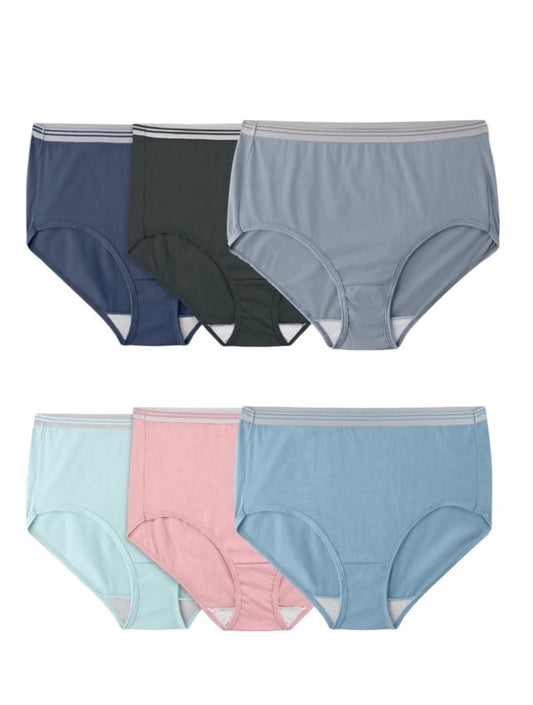 Fit for Me Women's Plus Cotton Blend Brief Panties from Fruit of the Loom