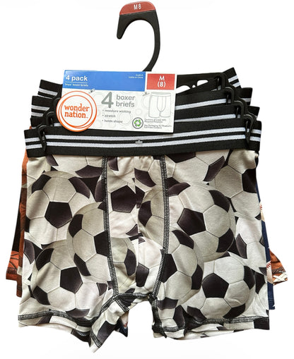 Wonder Nation Boys Boxer Briefs, 4 pack