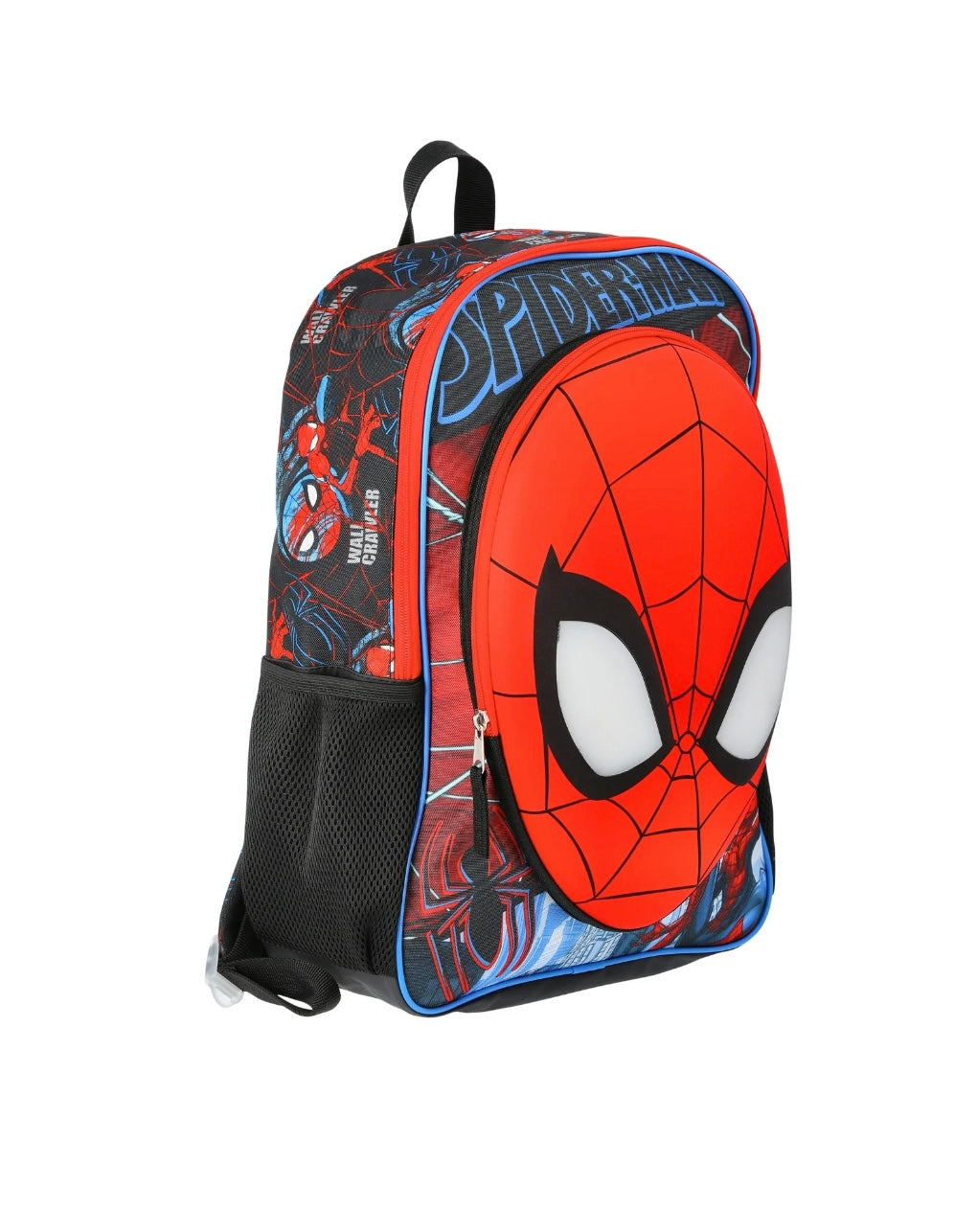Marvel Spider‑Man Mask Boys’ Light‑Up 17” Backpack – Black/Red