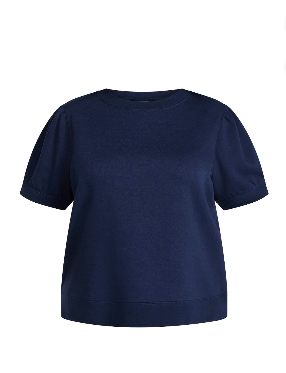 Terra & Sky Women's Plus Size Sweatshirt with Short Puff Sleeves