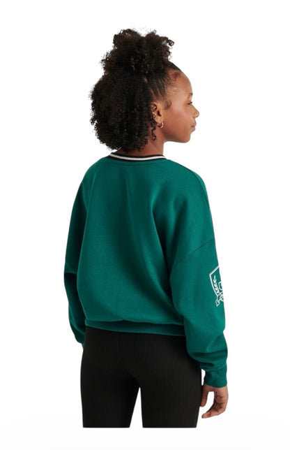 Justice Girls Varsity V-neck Sweatshirt