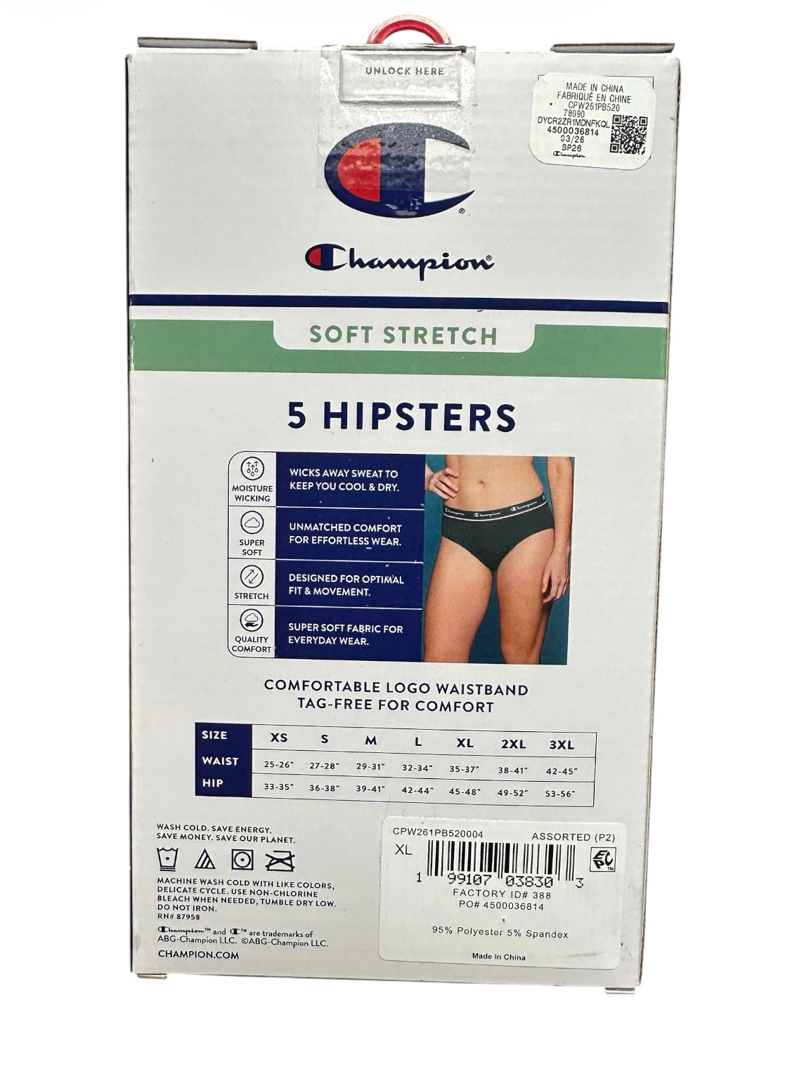 The Champion Women’s Wear 360 Seamless High Cut Hipster 5 Pack