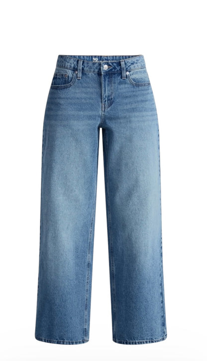 Low Rise Cotton Baggy Jeans for Women from No Boundaries