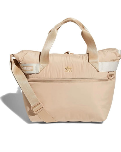 adidas Originals Puffer Shopper Tote Bag – Beige Logo