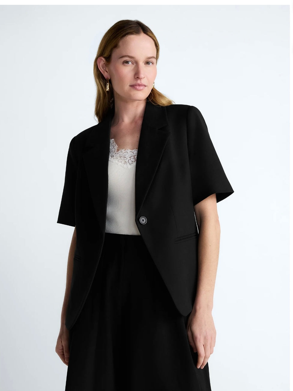 Scoop Women's and Women's Plus Short Sleeve Boxy Blazer
