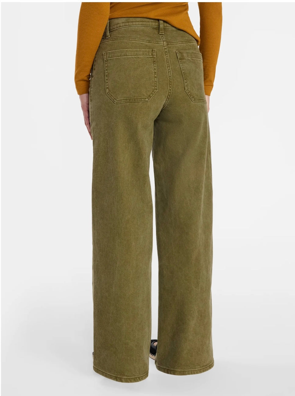 Time and Tru Women's Wide Leg Utility Trousers, 31" Inseam