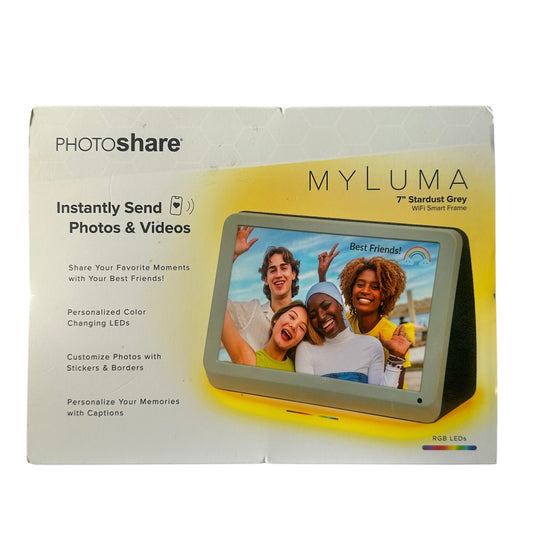 MyLuma Photoshare 7” Digital Frame – Stardust Gray