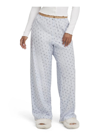 Mills by Millie Bobby Brown Women's Sleep Printed Rayon Pant with Lace Trim