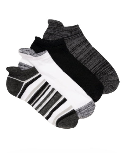 MUK LUKS Women's 4-Pack Dream Step Low-Cut Ankle Socks